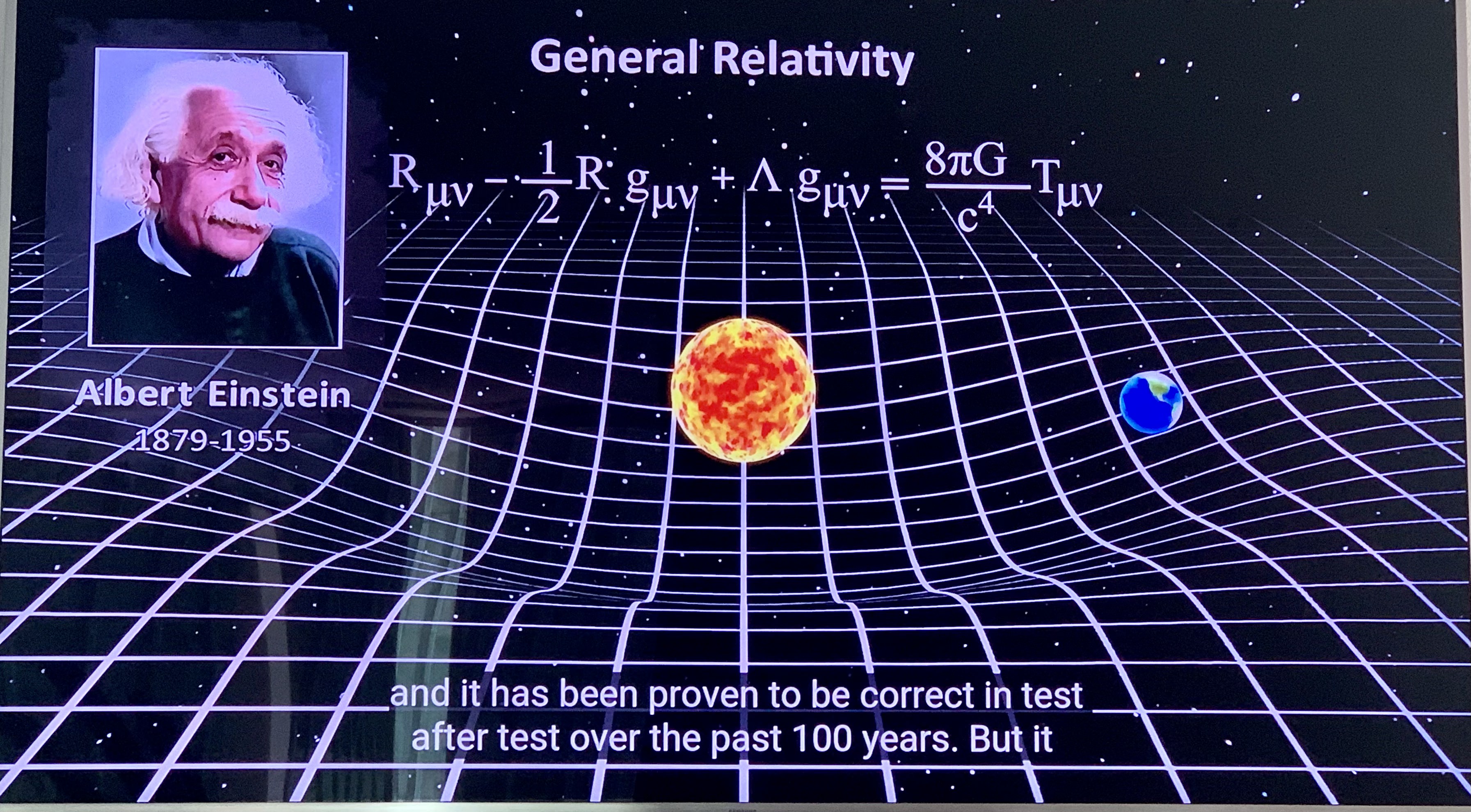 Graph illustrating the relationship between mass and gravity